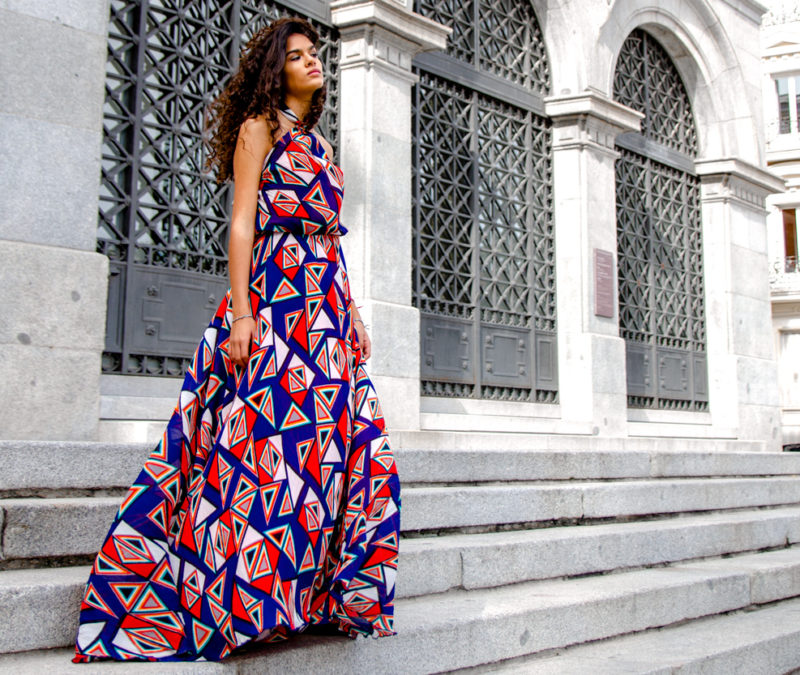 Vestido maxy en print floral